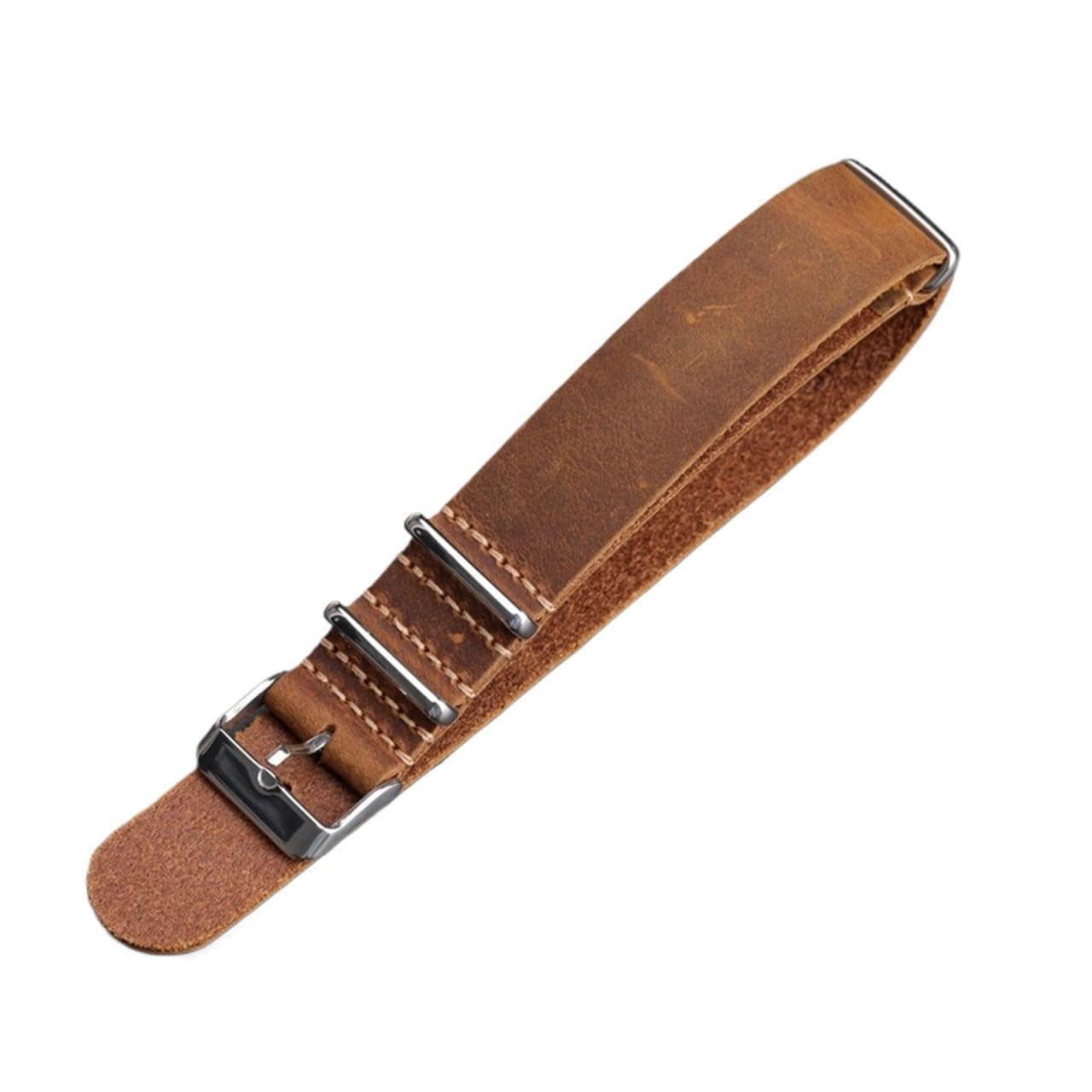 XILILHC ﻿ Cinturino In Pelle 18 20 22 24MM Fatto A Mano, Cinturino Morbido In Pelle Bovina Di Strato Superiore, Stile Retrò
