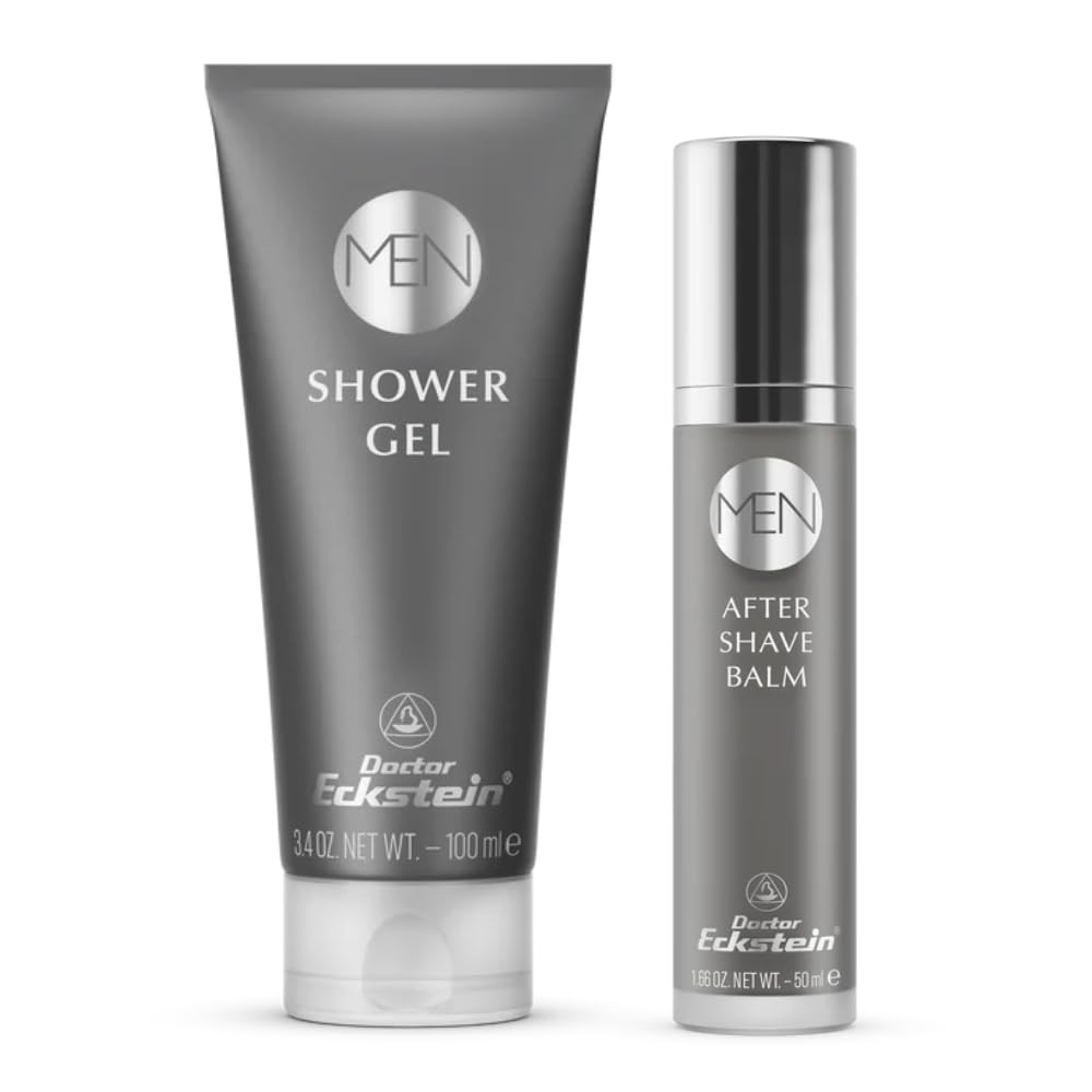 Doctor Eckstein MEN Sparset Shower Gel + After Shave Balm – Duschgel & After Shave Pflegebalsam für Männer, sanfte Reinigung & gepflegtes Hautgefühl, holzig-zitrischer Duft, vegan