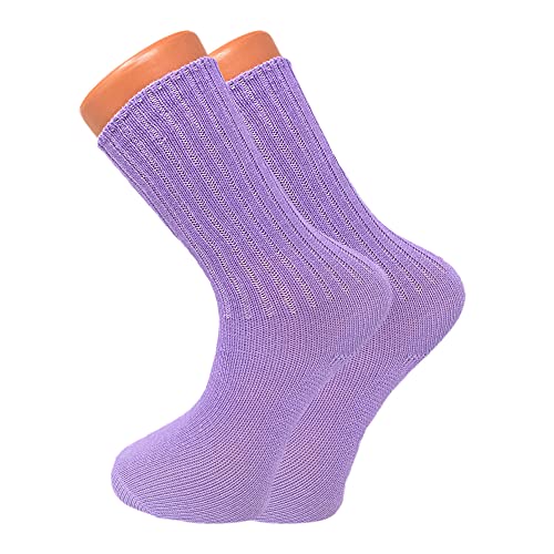 AWS/American Made Women's Loose-Fit Acrylic Crew Socks 3 Pairs Soft and Warm Size 9-113