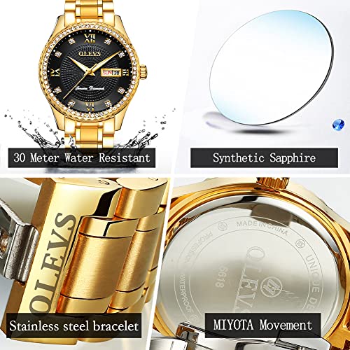 Image of OLEVS Men Leather Watches Black Ultra Thin 6.5mm Minimalist Dress Fashion Simple Casual Waterproof Date Watch for Men