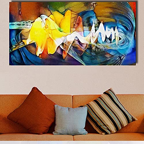 Impression Picasso tableau abstrait peinture sur toile 70x140 - 3