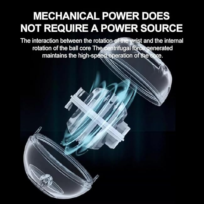 Wrist Trainer Ball Auto-Start Wrist Strengthener Gyroscopic Forearm Exerciser Gyro Ball for Strengthen Arms, Fingers, Wrist Bones and Muscles