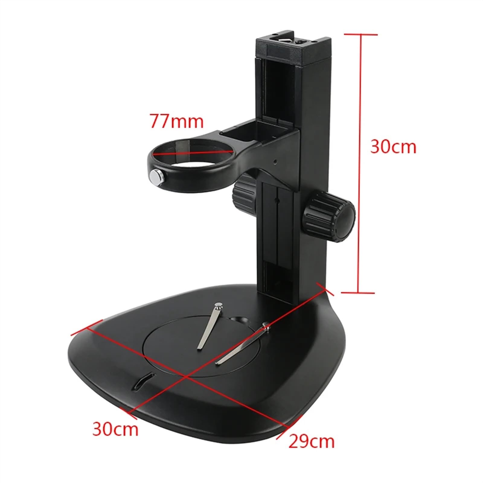 Gradilla para tubos de ensayo Microscopio trinocular de brazo vertical, microscopio estereoscópico, soporte de mesa de trabajo integrado ajustable