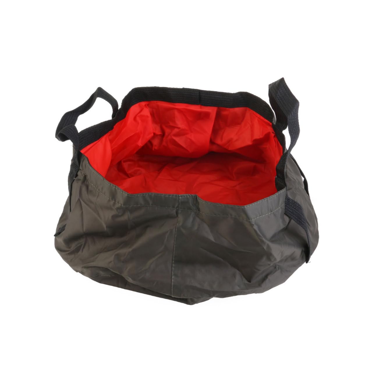 POPETPOP Collapsible Outdoor Bucket for Camping and Hiking Lightweight Folding Wash Basin with Storage Pouch for Travel Portable Water Storage Red