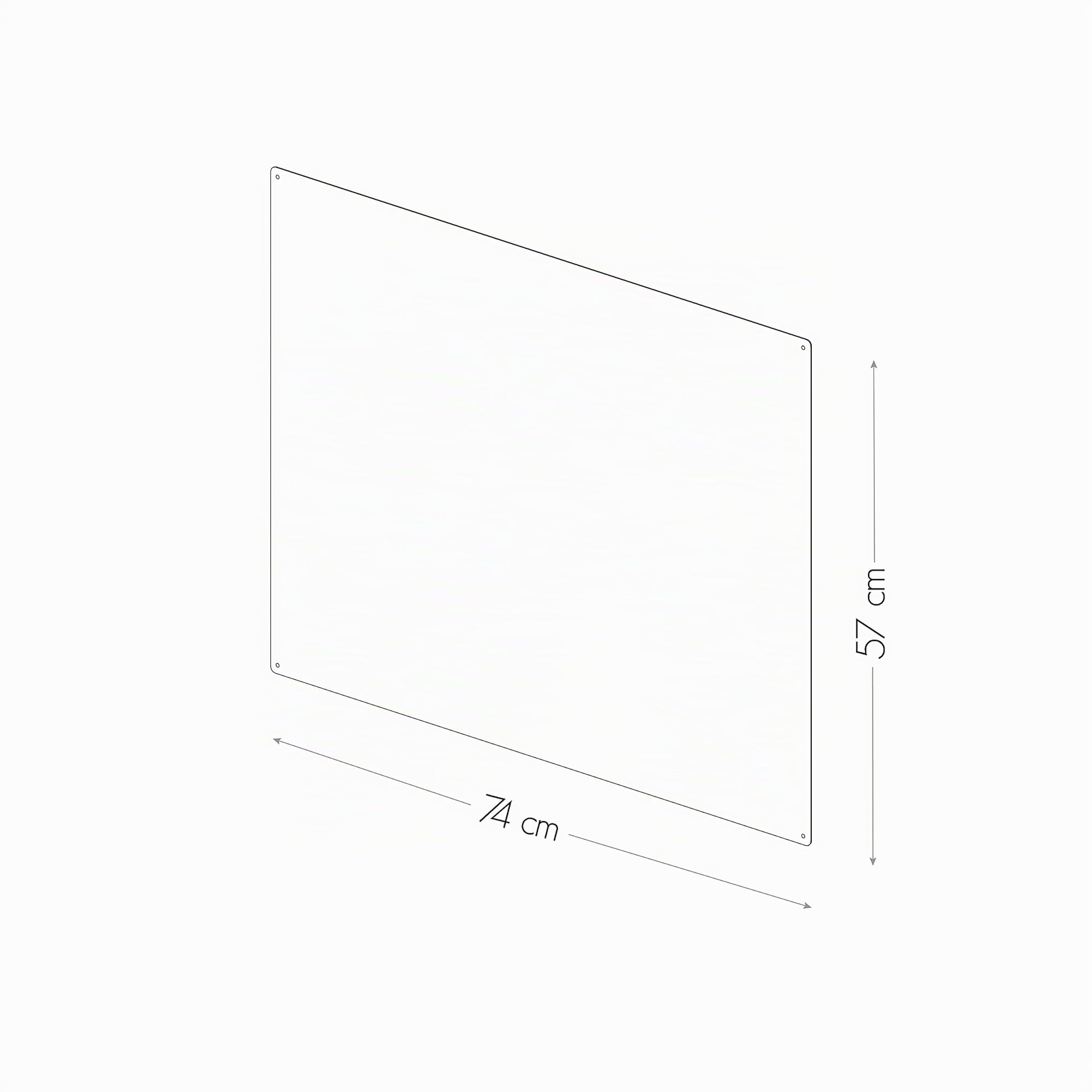 KalaMitica Magnettafel Schwarz - Kreidetafel Magnetisch, Magnetpinnwand für jede Art von Magneten - Anthrazit - 74x57 cm