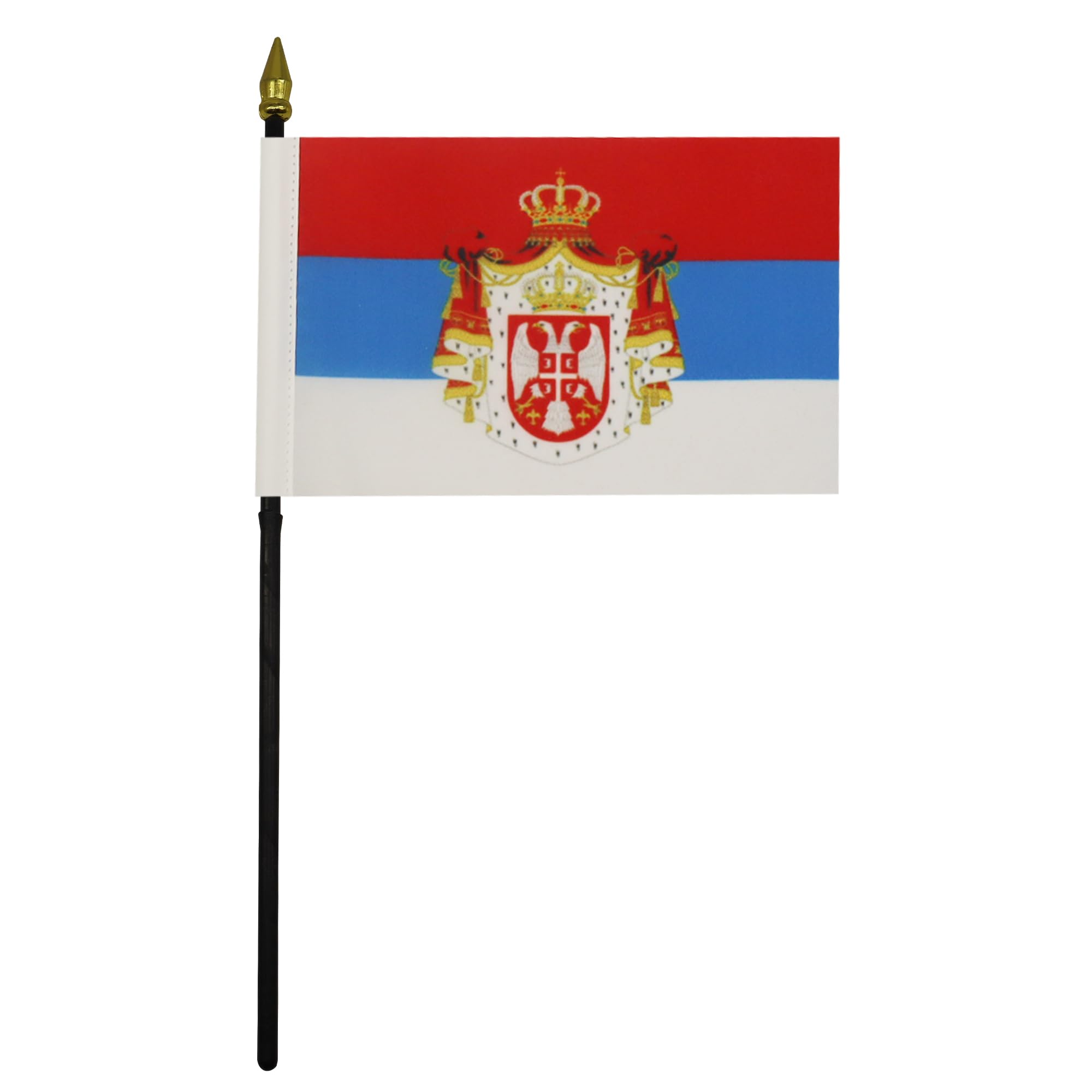 AZ FLAG, Kingdom of Serbia 1882-1918 Table Flag 4'' x 6'', royal Serbian Mini Desk Flag 100% Polyester 15 x 10 cm - Image 2