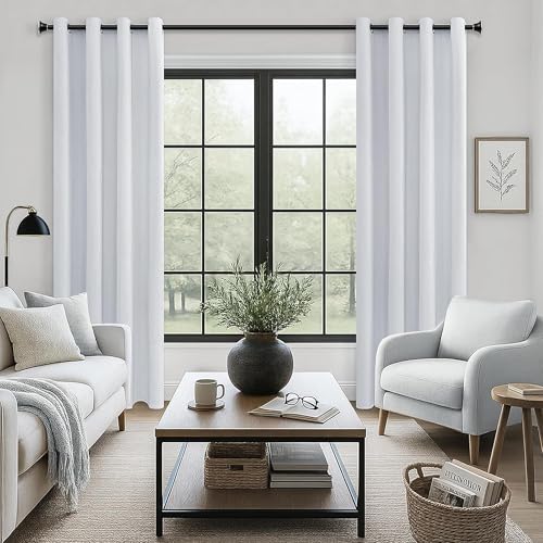 Image of Galaxy Home Decor Premium Blackout Curtain for Window 6 Feet | Thermal Insulated Modern Window Curtain with Rings for Living Room & Bedroom | Pack of 2, Silver