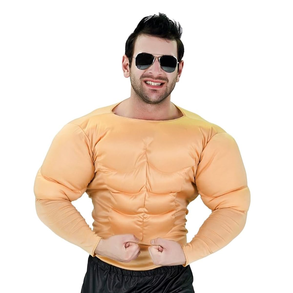 KalcyKizz Man's Muscle Suit Costumes,Yellow,One Size