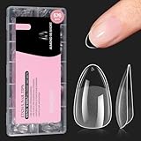 Beetles Gel Nail Tips 576Pcs Extra Short Almond Fake Nails Etch-X Half Matte Press on Nail Tips Full Cover Gifts for Women Gel Nail Polish Extensions Set