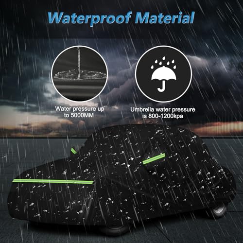 Image of Custom Fit for Volkswagen Beetle Bug 2-Door 1960-1980 Sedan Car Cover Waterproof Heavy Duty All-Weather Protection with Door Zipper & Storage Bag