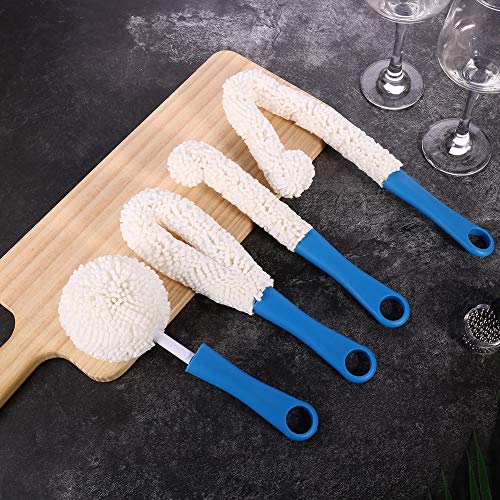DaveandAthena 4 stuks Wijnkaraf Reinigingsborstel en 300 stuks RVS karaf Reiniging Kralen Ballen Flexibele Fles Scourer… - Afbeelding 7