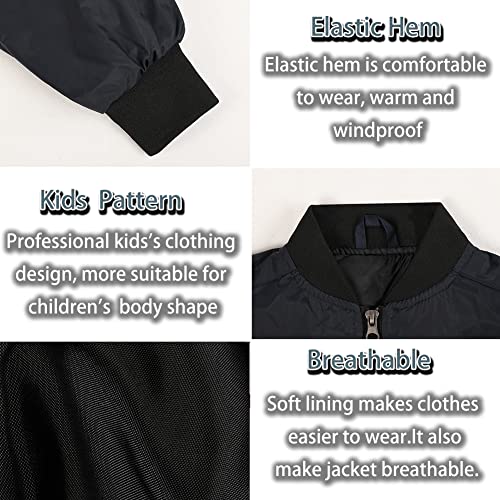 Image of SNOW DREAMS Boys Girls Bomber Jacket Flight Jackets Spring Varsity Jacket