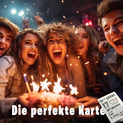 Lovely Cards - Süße Karte zum 17. Geburtstag - Geburtstagskarte 17 Jahre - Geschenkideen 17 jährige - Geburtstagskarte A6 (17 Jahre)