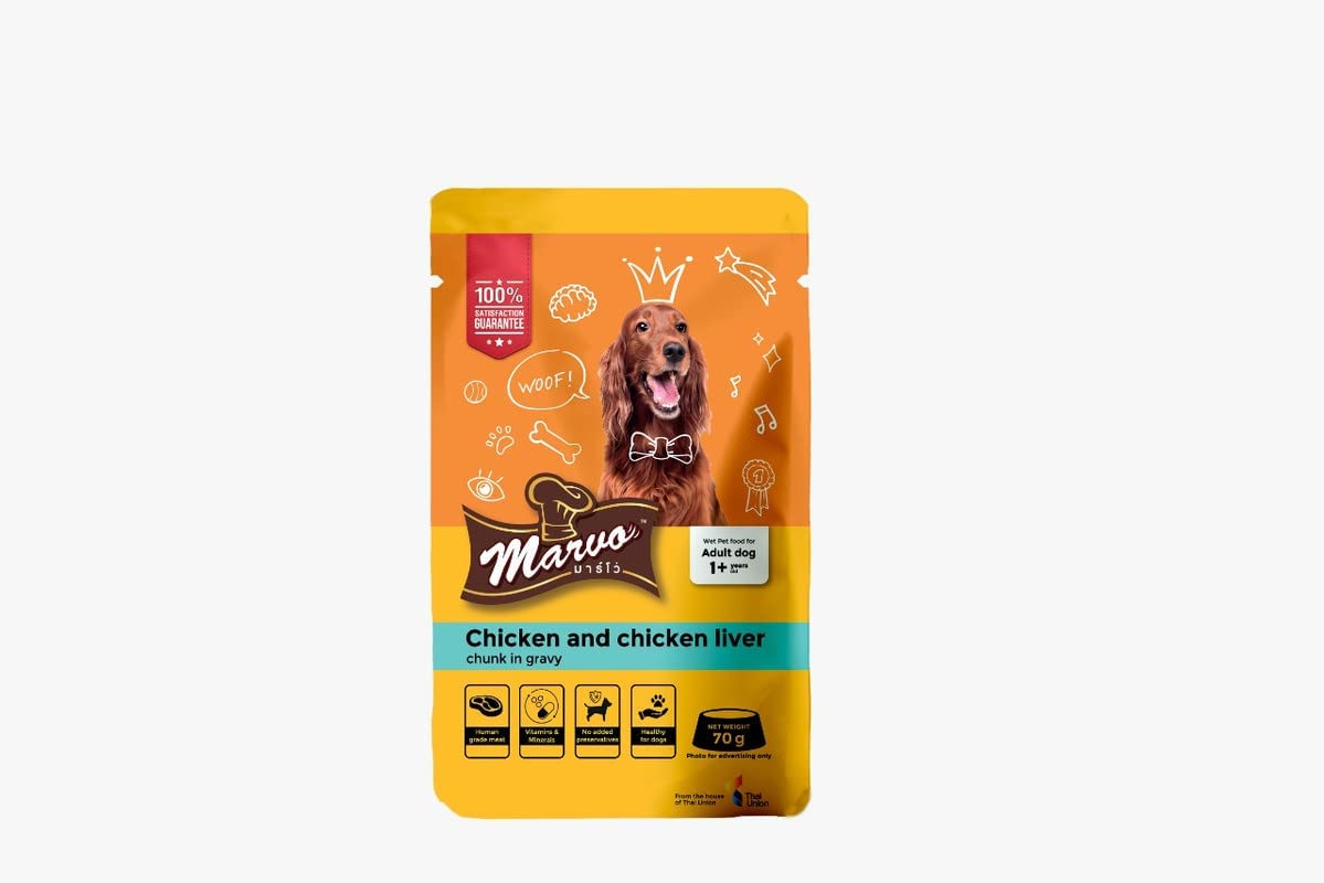 MARVO Wet Gravy Dog Food, High Protein Chicken - Chicken Liver 70g (Pack of -30) (B0BZHSDMKP) Amazon Price History, Amazon Price Tracker