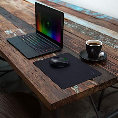 razer goliathus speed small gaming mousepad smooth gaming mat - anti-slip rubber base - portable cloth design - anti-fraying stitched frame - stealth