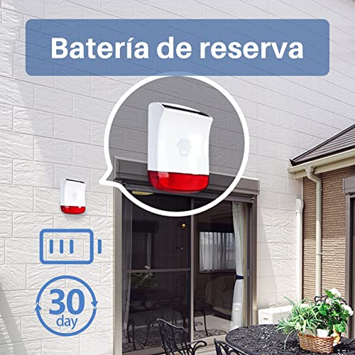 Sirena solar inalámbrica Chuango con alarma antirrobo de 110 dB 7