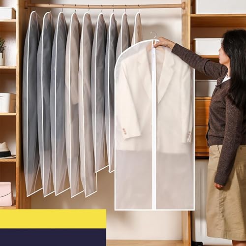 10 Pack garment bags for clothes foldable garment bag clothes covers with zip Washable for Suit Bag,Coats,Dresses,Shirts, Evening Dresses (Color : Black, Size : 60 * 100cm)2