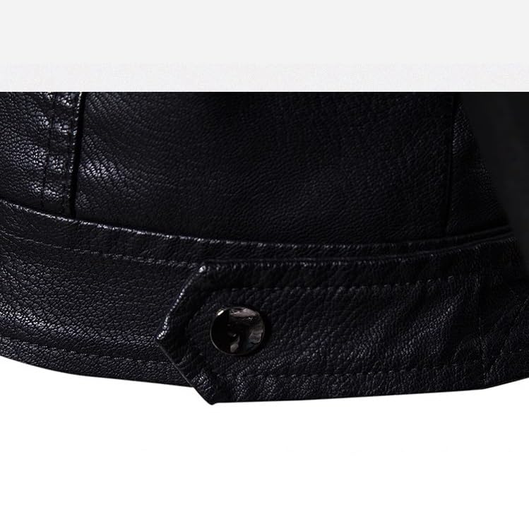 Chaqueta de cuero con cierre diagonal para ciclismo miniatura 4