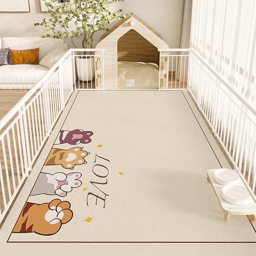 カーペット PU革 PVC 防汚 拭ける 猫 犬 ペット用 防水マット 可愛い柄 速乾 トイレ下敷きマット 犬 猫用 洗える 撥水 滑らない 床暖房対応 ケージ用 繰り返し利用 フリーカット 100*140cm