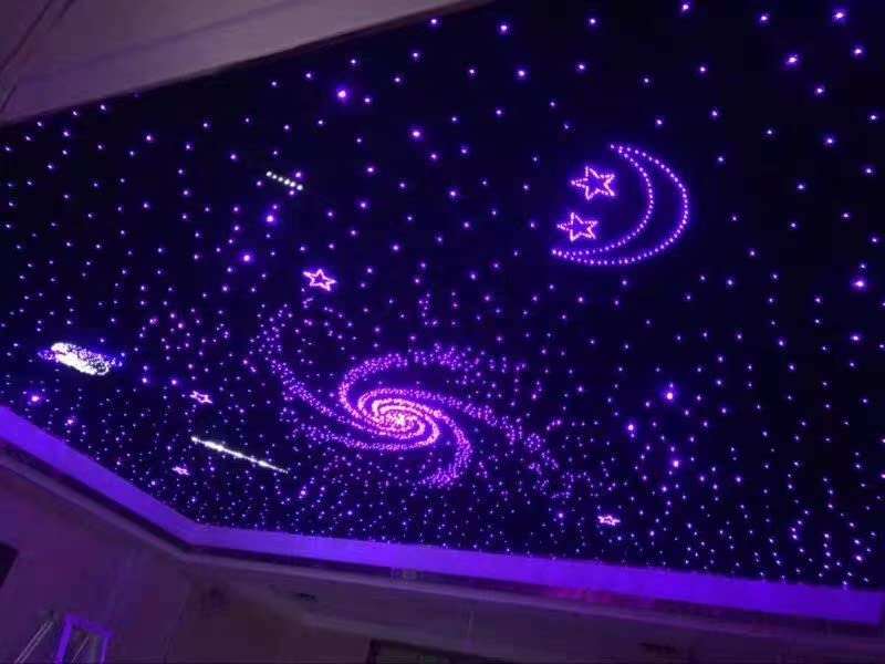 Image of AMKI High Brightness 50W Twinkle Sound Mode RGBW Light Source Engine Driver Remote /APP Control Starlight Box Motor for Fiber Optic Star Ceiling Light Kit
