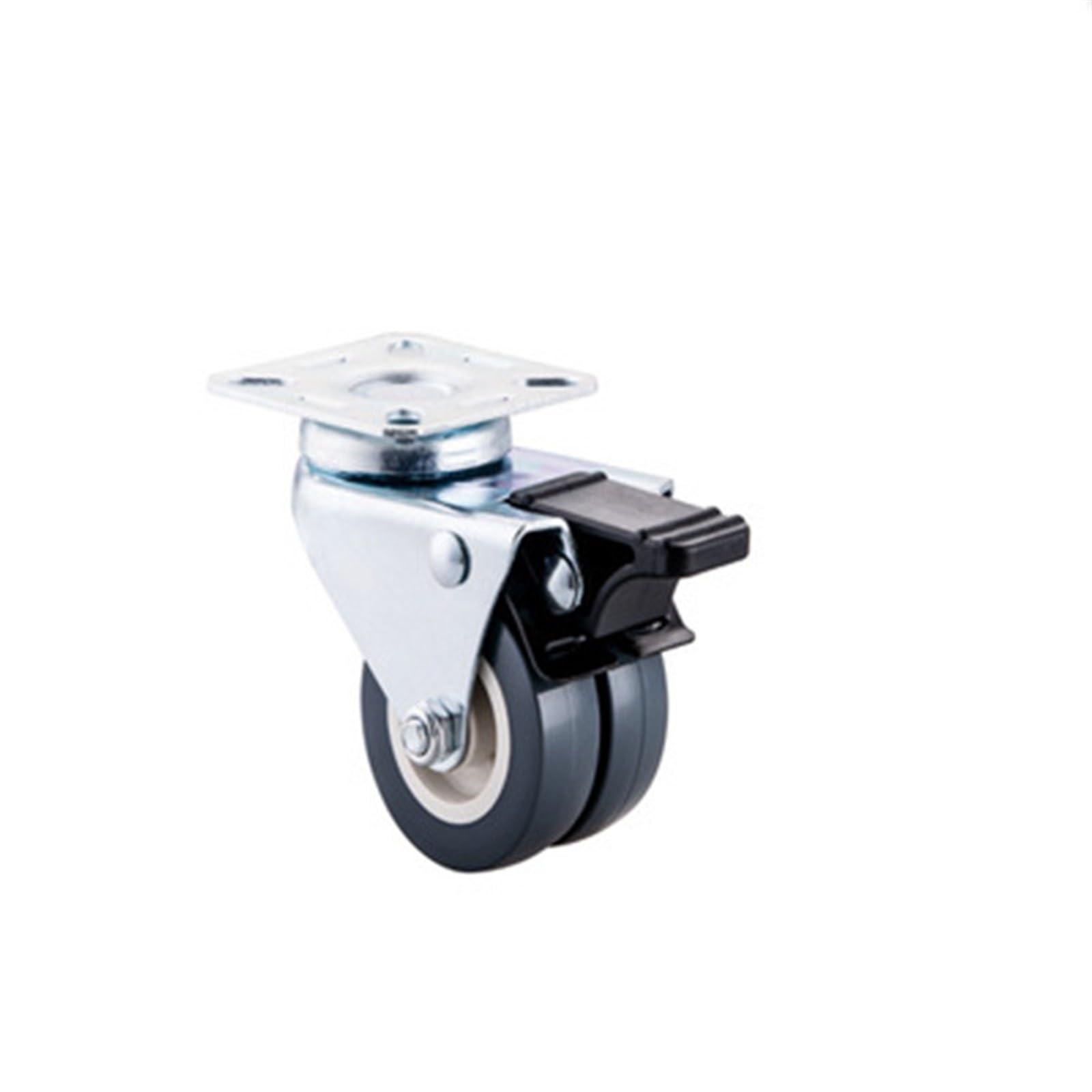 4 kółka Casters 2 cale Heavy Duty Swivel miękka gumowa hulajnoga z hamulcem (2 hamulce i 2-brake)