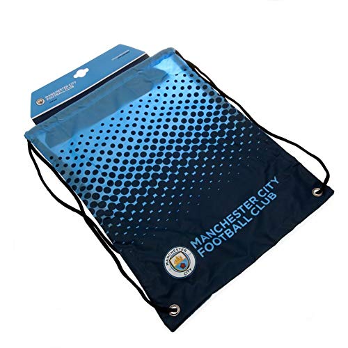 Manchester City FC Fade Design Drawstring Gym Bag (17.3 x 13in) (Blue/Black)2