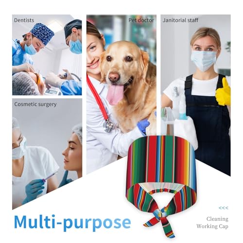 Image of Unisex Adjustable Surgical Sweatband - Elastic Bandage Cap - Scrub Caps for Nurse Working Cap