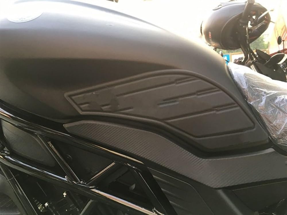 Protezioni Laterali Serbatoio Moto: Coppia Di Grip In Gomma Antigraffio, Design Vintage, 3 Colori, Per Una Presa Sicura Delle Ginocchia E Look Personalizzato - 5