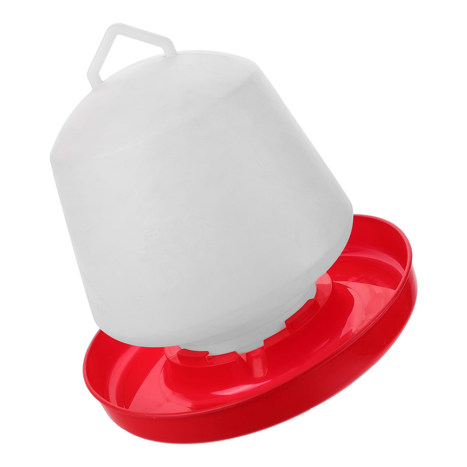 Yardenfun Mangiatoia per Polli e Oche in Plastica Bianca Design Creativo, Resistente alle Cadute, per Uso Esterno in Allevamenti e Cortili