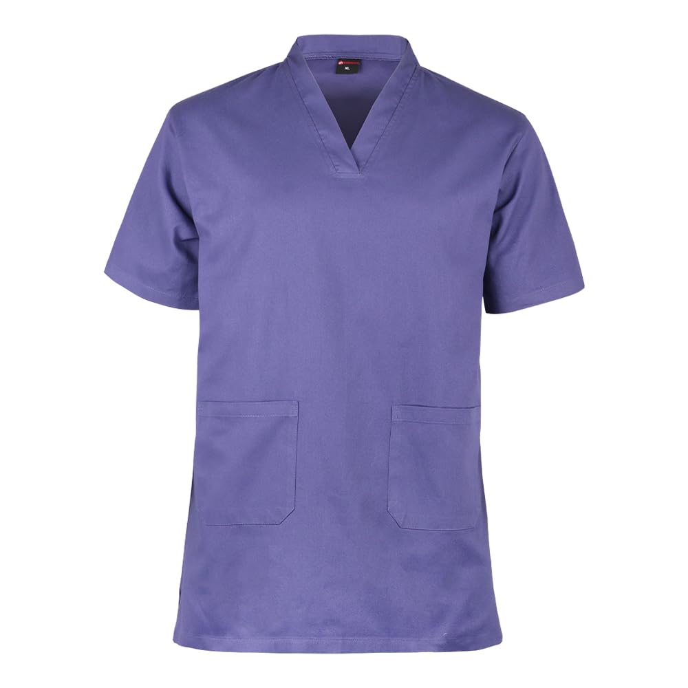 P-H Unisex Navy Medical Scrub Top V-Neck Style Short Sleeve Xs To 7XL Nurses, Doctors Uniform (6Xl, )