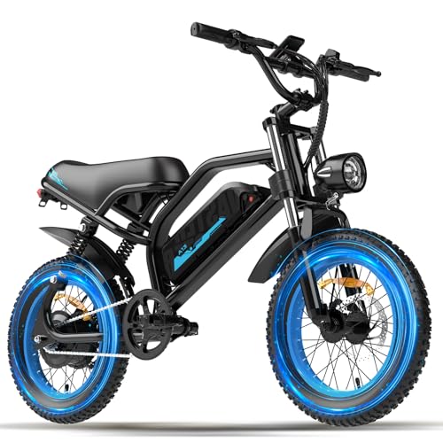 VDL Mountain Electric Bike for Teens/Adults, 16" Fat Tire Ebike, Wider Seat 500W Peak Motor with Removable Battery, 20MPH, UP to 35 Miles Mountain Bike, Teenagers ebike for Leisure Riding&Commuting