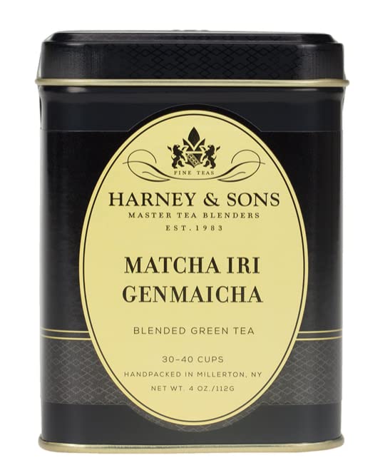 Harney MATCHA IRI GENMAICHA Lata de té de 4 onzas