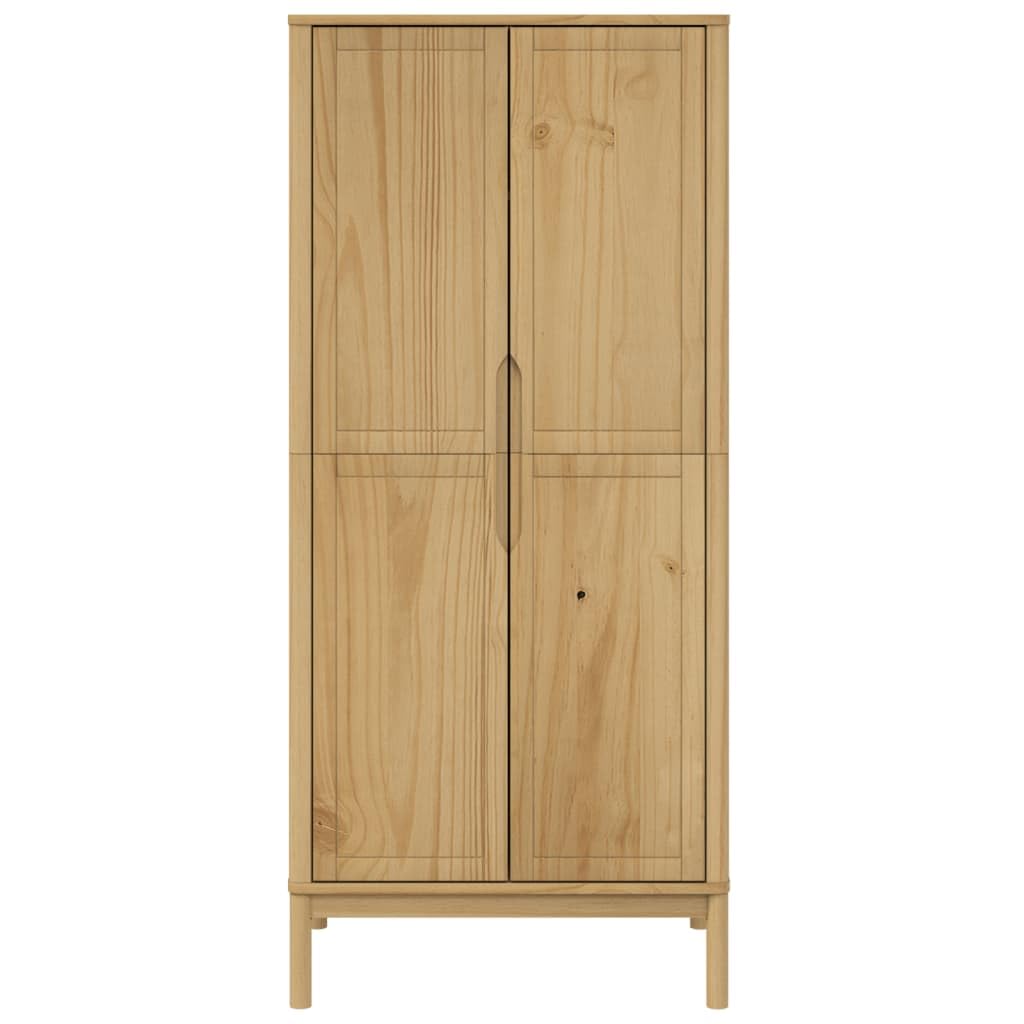 ShGaxin Szafka Floro Drewno Drewno Sosnowe Brązowe Wosk 77x53x171 cm, Szafki Sypialnia, Szafka Tkanina, Szafka Otwarta Szafa, Szafka Do Pokoju374005
