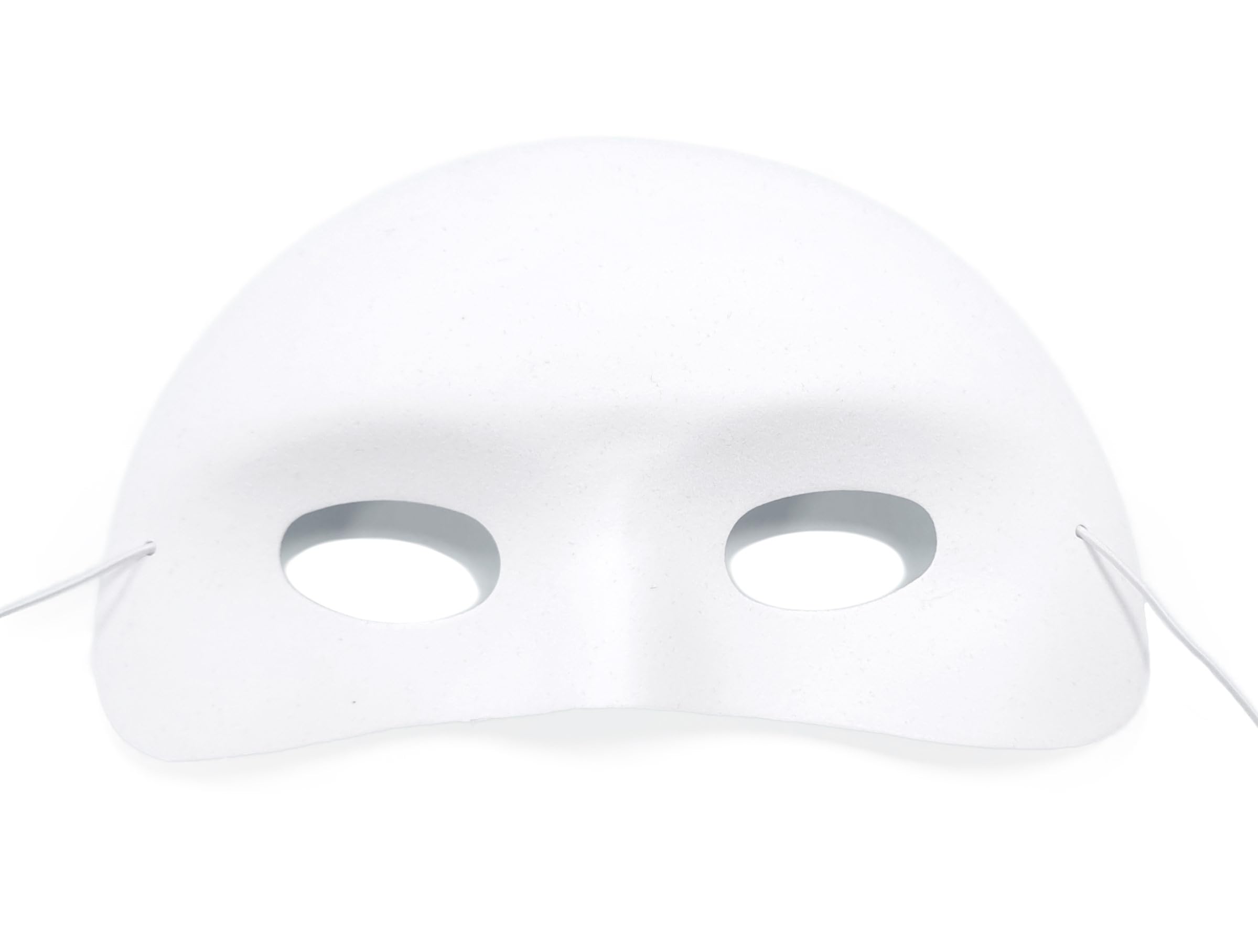 Major Brushes Blank Half Face Masks - Set of 10, White, 15cm x 9.1cm x 4.4cm - Image 2