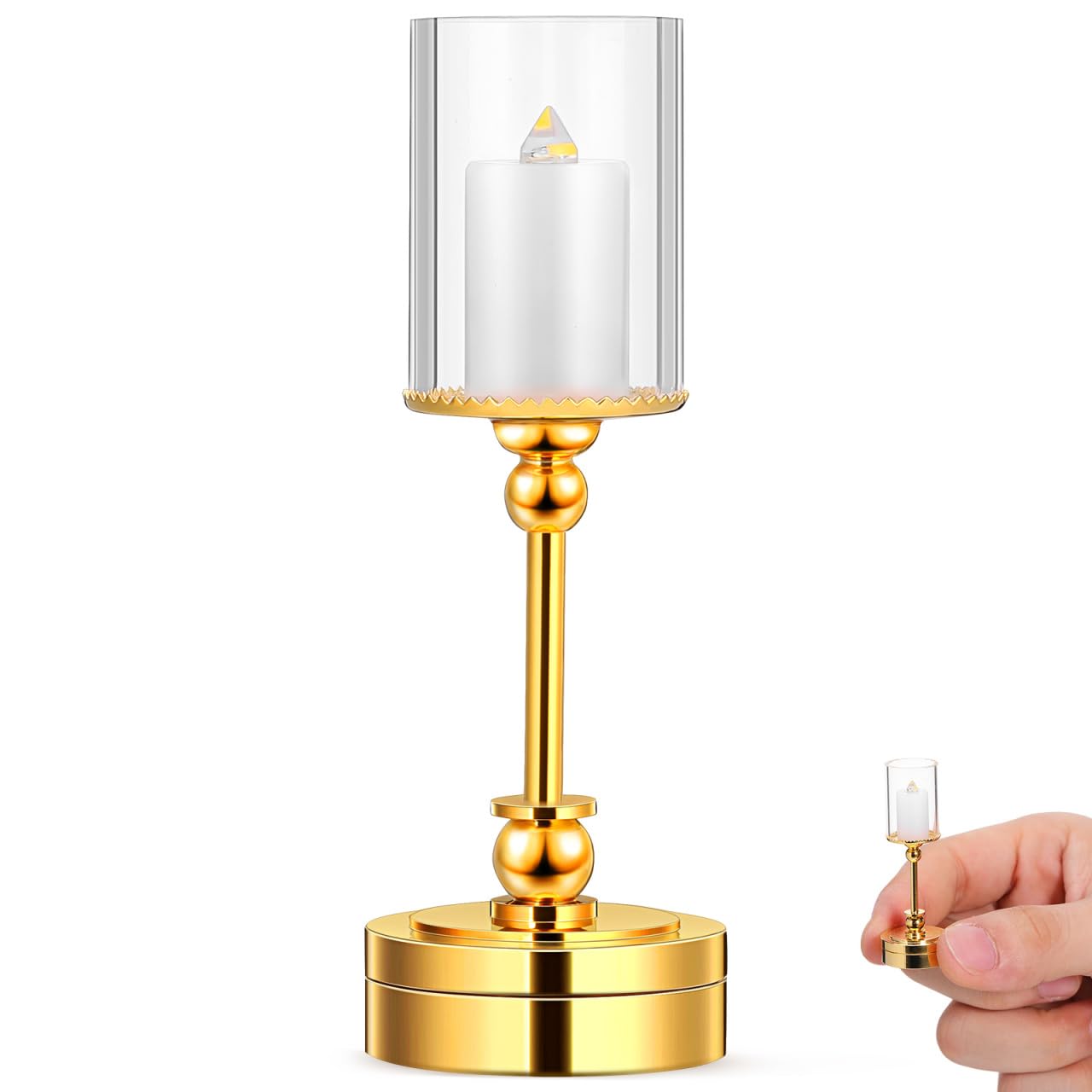 TOYANDONA Mini Dollhouse Accessories 1 12 Scale Realistic Miniature Table Lamp Small Dollhouse Furniture Decoration 2.13X0.75In for Collectors and Fairy Garden Scenes