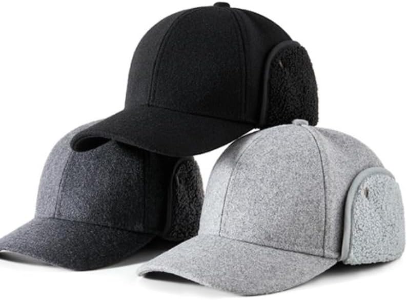 Autumn Winter Wool Velvet Warm Hat for Men Cold Proof Ear Protection Duckbill