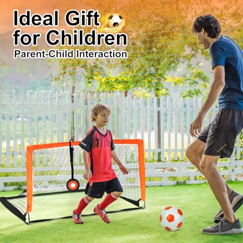 Yimore Porteria Futbol Niños Adultos con Accesorios de Entrenamiento de Fútbol, Escalera de Entrenamiento Conos 120 * 90 * 90cm Plegable Porterias de Futbol para Jardin - imagen 4