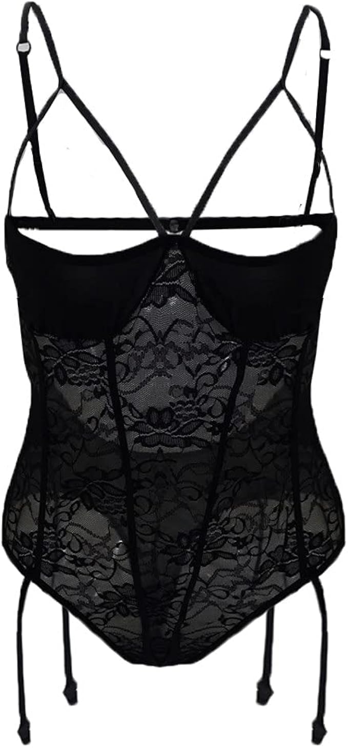 Sexy Lingerie for Women Floral Lace Trim Hollow Out See Through Naughty