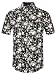 uxcell Men Short Sleeve Button Front Floral Print Casual Beach Hawaiian Shirt (US 38) Medium Black
