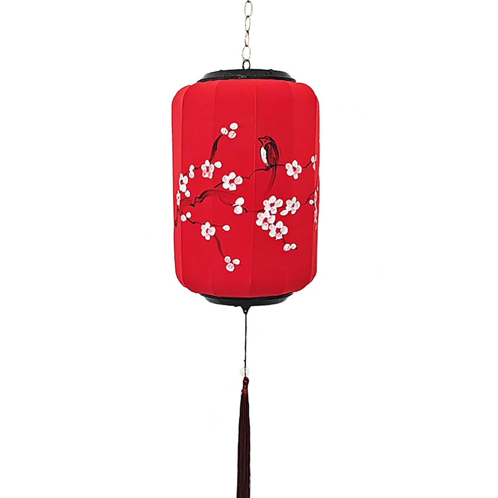 ROHCGHC chinese-style lanterns, Indoor Red Lanterns, Colorful Chinese Celebration Lantern, Traditional Hanging Lamp Shade for New Year, Spring Festival(Red,30#)