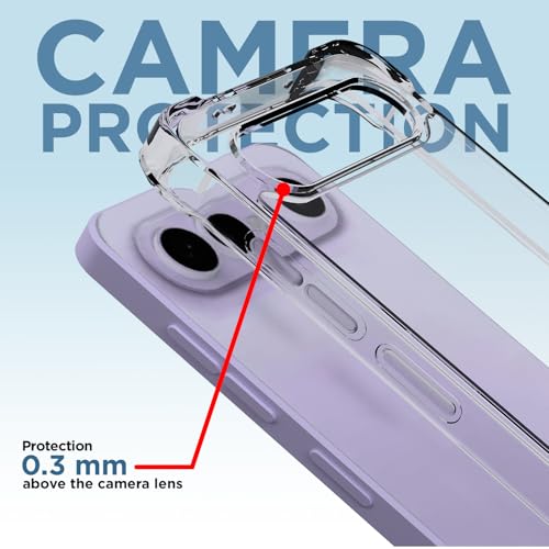 Image of Outlouders Back Cover for Vivo X300 FE 5G Clear Transparent PC + TPU Bumper Case with Raised Edges for Shockproof Protection (Transparent)