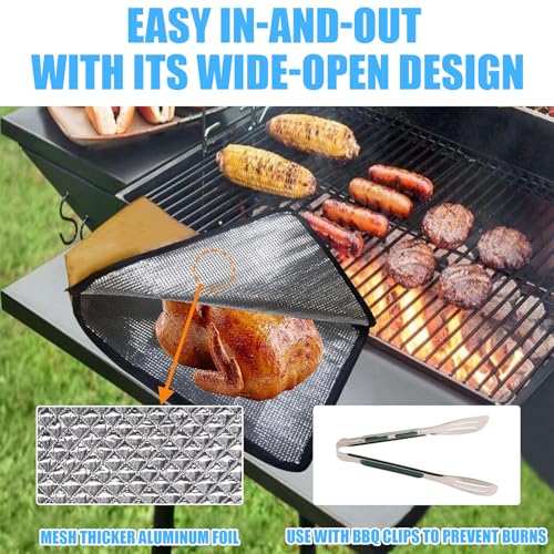 Manta BBQ para reposo de carne con pinzas y bolsa aislante miniatura 3