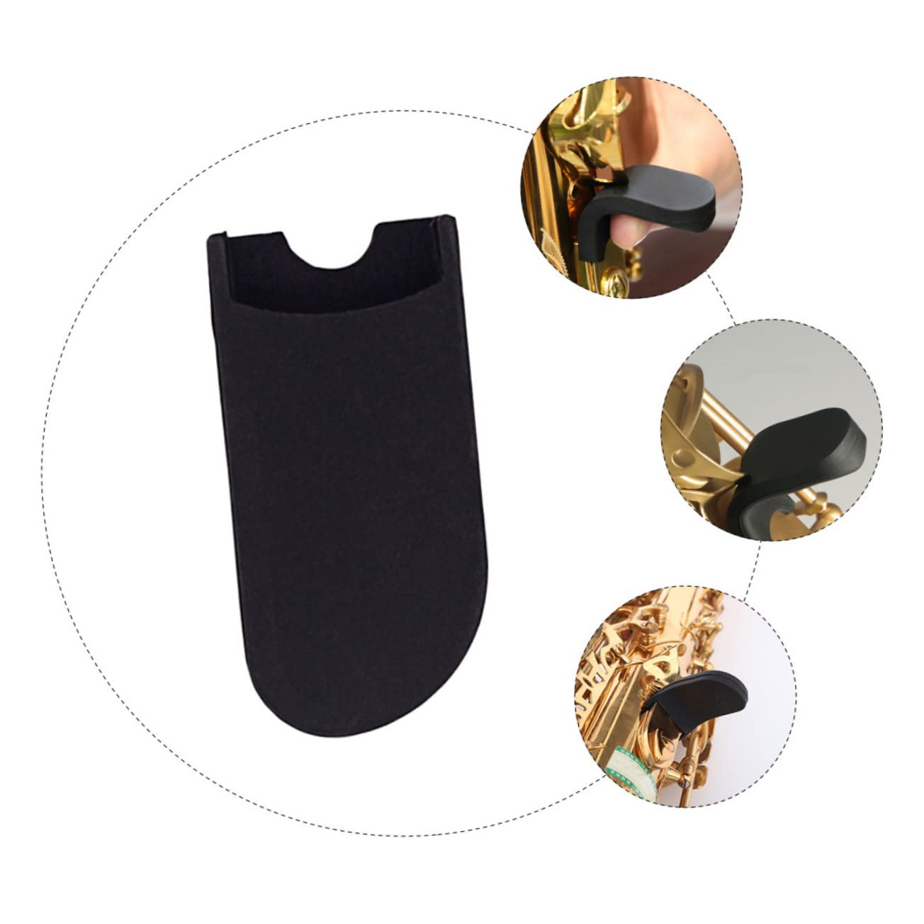 Poggiapollice Per Sassofono In Gomma - Supporto Ergonomico Per Dita, Nero - Foto 11