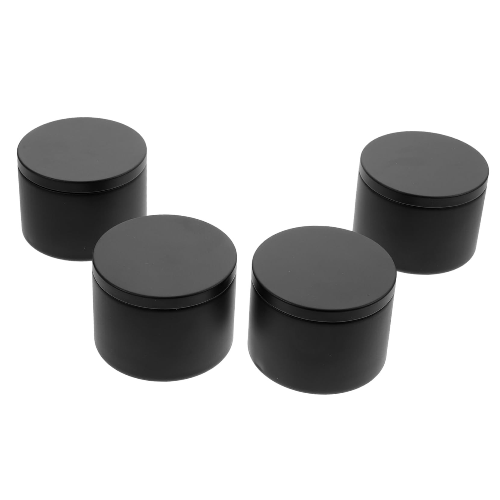 VICASKY 4pcs Candle Making Jars Airtight Tinplate Containers for Candle Projects Stylish Design for Home Storage and Crafting for Sweets and Accessories