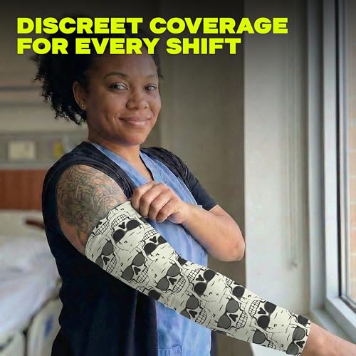 Image of ARMORAY Arm Sleeves for Men and Women - UV Sun Protection Cooling Compression - Tattoo Cover Up Sleeve for Daily Wear & Work