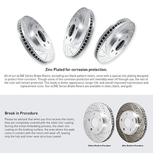 R1 Concepts Drilled And Slotted Carbon Coated Disc Brake Rotor Set WBPN1- 27025 - Walmart Supplies - View #7