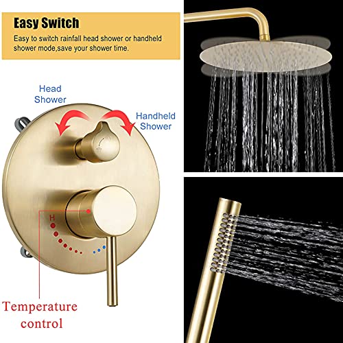 Ensemble de douche encastrable 10 pouces pour optimiser l'espace et éliminer le calcaire - 3