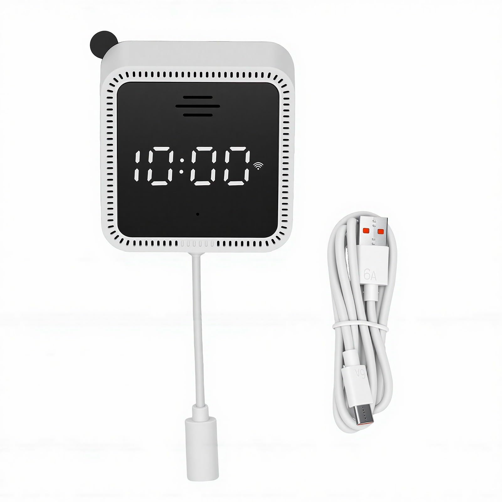 VBESTLIFE Kamera Okienna 3 MP 2K, Bez Wiertarki, Dwuzakresowe Wi-Fi (WHITE) | Kamera Bezpieczeństwa, Inteligentna Detekcja, Alarm w Czasie Rzeczywistym, z Wyświetlaczem Czasu, do Domowego Akwarium dla