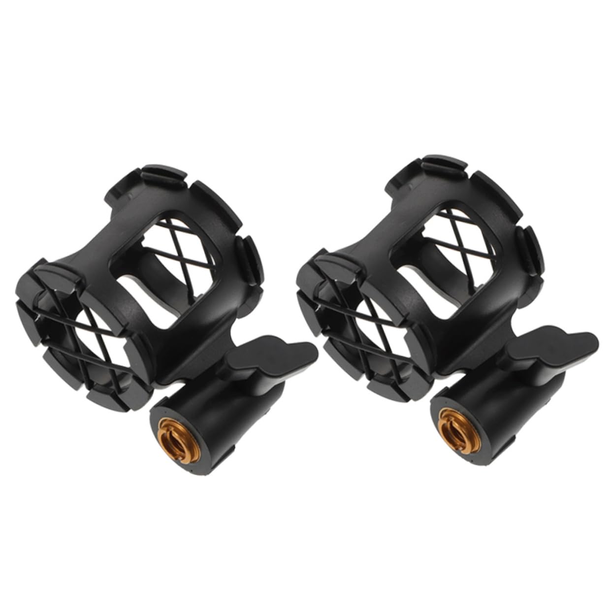 YARNOW 2Pcs Microphone Shockmounts Durable Plastic Vibration Holders for Microphone Compatibility for Meetings Live Broadcasts Speeches
