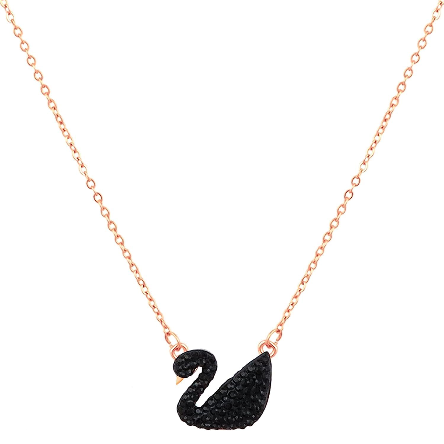 pmw - Black Duck Necklace Golden Chain for Women and Girls - Rose Gold Plated Swan Necklace with Stainless Steel Chain - Pack Of 1 (B0C8YGQ1T1) Amazon Price History, Amazon Price Tracker